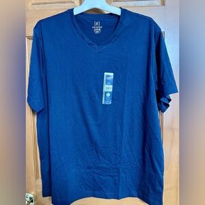 George Men's Short Sleeve V-Neck Navy Tee